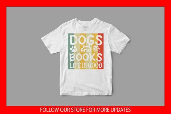 Dog and Books Funny Animal Tee SVG File Review
