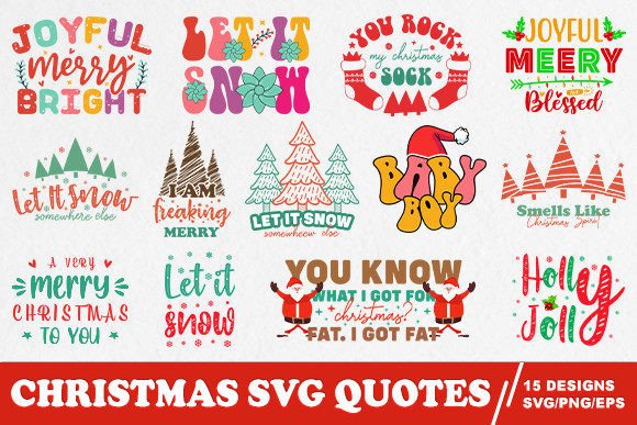 Funny Christmas Quotes SVG Bundle Design Review