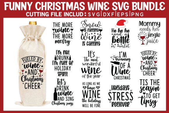 Funny Christmas Wine SVG Bundle Review