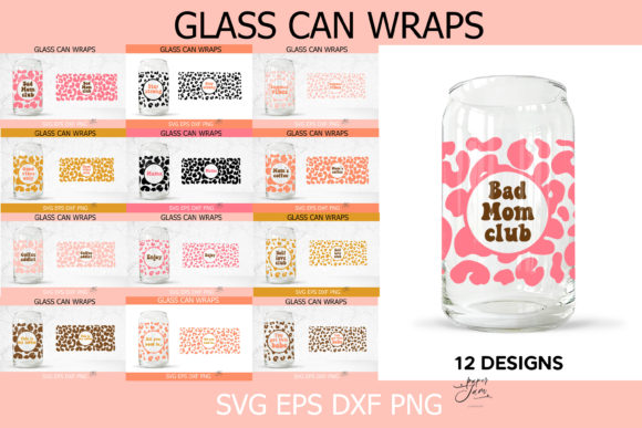 Funny Leopard Glass Can Wrap Design Review