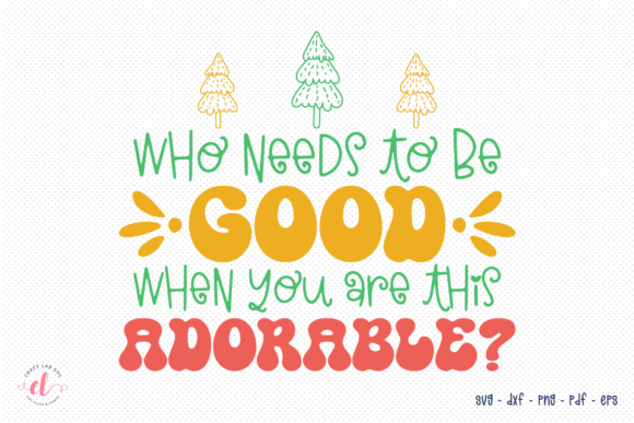 Funny Retro Christmas SVG for Embroidery