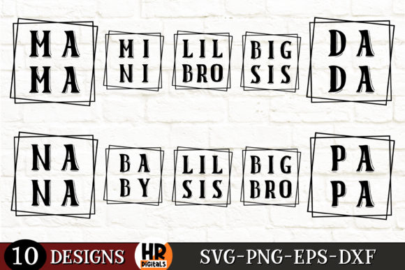 Mama Dada Mini Funny Matching Family SVG Review
